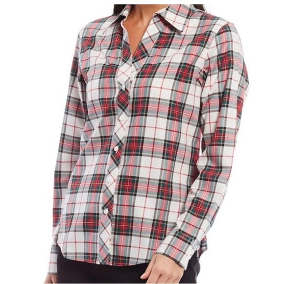 Investments Gold Label Christine No Iron‎ Christmas Plaid - Picture 1 of 6